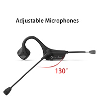 Écouteurs à conduction osseuse avec microphone, suppression du bruit, pour le sport, les affaires, la conduite, les jeux