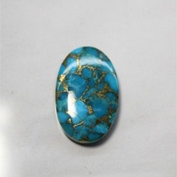 Pierres précieuses en vrac de turquoise bleue de laboratoire, taille ovale, certifiées par un tiers, tailles calibrées de 20 à 45 mm, prix de gros, bijoux légers