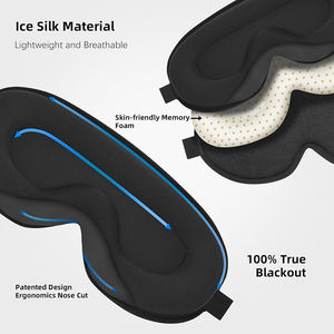 Couvre-<span class=keywords><strong>yeux</strong></span> doux 3D profilé pour les <span class=keywords><strong>yeux</strong></span> de sommeil pour l'extension <span class=keywords><strong>des</strong></span> cils 100% <span class=keywords><strong>masque</strong></span> pour les <span class=keywords><strong>yeux</strong></span> doux bloquant la lumière avec sangle réglable - Product Image 4