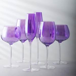 Taças de vinho coloridas roxas de haste longa, preço direto de fábrica, em promoção, para decoração de casamento - Product Image 2