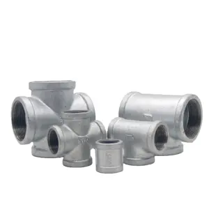 Heating pipe water supply hot dipped Galvanized BSPT thread heavy type plumbing fittings