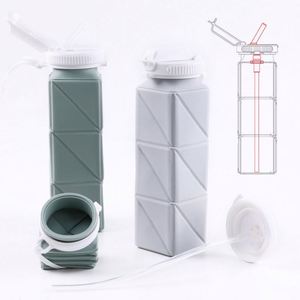 Gobelet pliable en silicone de 620 ml, portable, avec logo, sans BPA, pour le camping, la randonnée, bouteille d'eau de 21 oz - Product Image 2