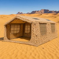 Tente gonflable Zentopia Desert Camouflage 17,28 m², une chambre, un salon, trois fenêtres de toit, camping familial, glamping, OEM, ODM