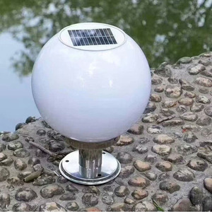 Lámpara Solar LED de Pilar de Acero Inoxidable E27, Iluminación Empotrada para Jardín y Caminos Exteriores - Product Image 1