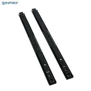 Modern 2-Fold 27mm Steel <strong>Plastic</strong> Ball <strong>Drawer</strong> <strong>Runner</strong> for Kitchen Dining Home Furniture Workshops Warehouses Living Rooms - Product Image 5