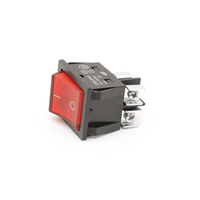 Interrupteur à bascule DPDT 16A 25A avec bouton rouge et bornes à vis, certifié CE C QC TUV
