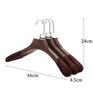 Cintres en bois de qualité supérieure avec logo couleur personnalisé et design unique pour robes féminines et manteaux masculins, avec cintre pour pantalon - Product Image 5