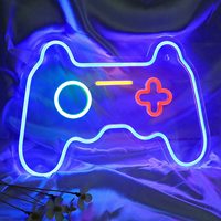 Panneaux lumineux de jeu à LED en forme de manette de jeu pour la décoration murale de la chambre à coucher Lumières de jeu 16 "x 11" Gits de jeu pour garçon Salle de jeu
