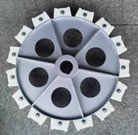 Roue d'angle en aluminium moulé de 485 mm, haute durabilité, ligne d'abattage hautement personnalisable pour équipement d'abattage de volailles, pièce de rechange