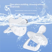 Sucettes en silicone liquide intégral en forme de pouce et de téton, motif uni, pour bébés, pour un sommeil paisible