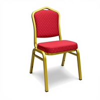 Chaise de banquet pliable à cadre en acier rembourrée, design moderne, usage commercial, origine Chine, hôtels, restaurants