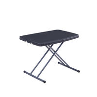 Table pliante moderne et simple en plastique blanc pour l'extérieur - Légère et imperméable pour le camping, le café, le thé et la randonnée