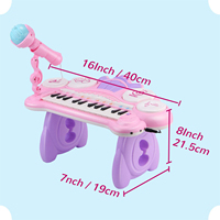 Piano jouet pour tout-petits à 24 touches, jouets musicaux pour enfants, clavier de piano avec microphone, 4 tambours, chansons MP3 intégrées pour enfants