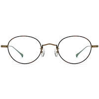 Gafas Borregls de Titanio Puro para Hombre, Montura Redonda de Diseño, Marca Nueva 2025, Ligeras, Estilo Japonés, Modelo 185690
