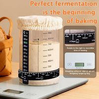 Kit de fabrication de pain artisanal avec cocotte hollandaise rouge, pot de fermentation et racloir à pâte – Coffret cadeau complet pour la cuisson au levain