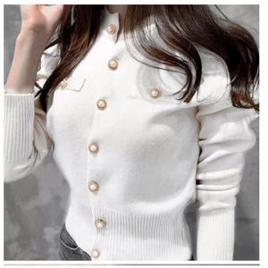 Cardigan en tricot ajusté pour femme, coupe courte, style vintage, manches longues, tendance - Product Image 2