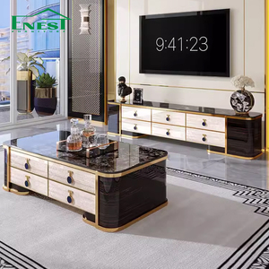 Ensemble de meubles de salon de luxe en cuir véritable italien, service 3D/CAD disponible pour la conception de villas haut de gamme - Product Image 2