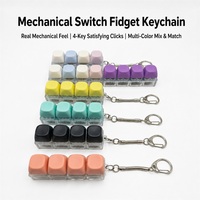 Offre Spéciale – Porte-clés Anti-stress Portable en Forme de Bouton Rond, Pendentif Clavier Mécanique, Capuchon de Clavier