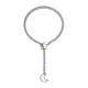 Collier ras-de-cou lune étoile doré tendance, style punk gothique chaîne cubaine réglable Y, collier mode chaîne