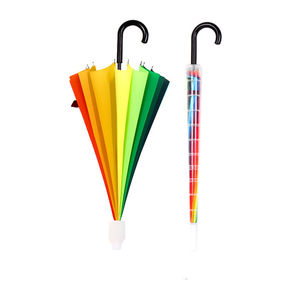 Yubo 23 Inch Của Nhãn Hiệu Mở Sản Phẩm Độc Đáo Chống Nhỏ Giọt Ô Với Tay Cầm Thẳng Đầy Màu Sắc Ô - Product Image 2