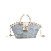 Nischen-Luxus-Designer Damen-Umhängetaschen Kontrastreiche Braune PU-Handtasche Abnehmbarer Mini-Münzbeutel für Tägliche Reisen
