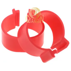 16mm ayam identifikasi Band 5 warna plastik unggas ayam bebek kaki cincin Clip-On Round tag