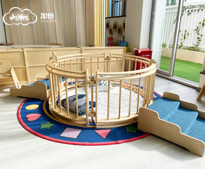 JOOYES Muebles <span class=keywords><strong>de</strong></span> Madera para Guardería, Valla <span class=keywords><strong>de</strong></span> Juego para Niños con Diseño <span class=keywords><strong>de</strong></span> <span class=keywords><strong>Laberinto</strong></span>, Corralito Redondo para Preescolar - Product Image 6