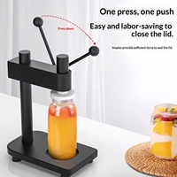 Machine de scellage manuelle pour canettes, pour les magasins de thé au lait commerciaux, les stands de jus, le capsulage de bouteilles, le capsulage de bouteilles à couronne réglable, le capsulage de bouteilles à couronne rouge
