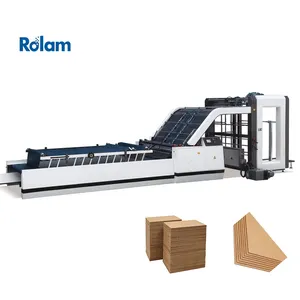 1300/1450/1650E Corrugated Paper Board Laminating Machine Rolam Automatic Cardboard A B E N F Flute Laminator