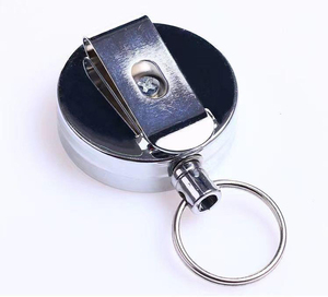 Xinrunjin porte-clés télescopique en métal complet boucle auto-rétrécissante clip de taille Portable facile à tirer cadeaux d'affaires promotionnels - Product Image 6