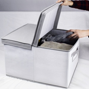 Decorative <strong>Storage</strong> Boxes Extra Large <strong>Bins</strong> With Double Open <strong>Lid</strong> and Handles for <strong>Storage</strong> - Product Image 1