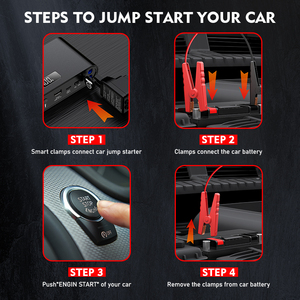Powkey usine <span class=keywords><strong>meilleur</strong></span> pack de cavalier de <span class=keywords><strong>batterie</strong></span> de démarrage de saut pour voiture 16000MAh 1600A <span class=keywords><strong>booster</strong></span> de cavalier de voiture pour voitures - Product Image 3