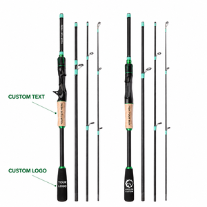 <span class=keywords><strong>Canne</strong></span> à pêche de voyage en fibre de verre OEM personnalisée en 4 parties, puissance M, portable, pour lancer longue distance, pour la pêche en eau douce et en eau salée - Product Image 1