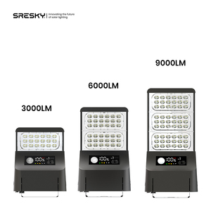 SRESKY haute luminosité extérieur LED lampadaire <span class=keywords><strong>solaire</strong></span> étanche IP65 alimenté par batterie Solares Luces Solares De l'extérieur - Product Image 3