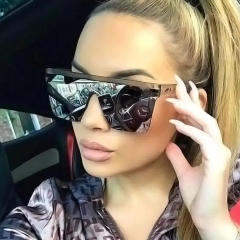 2022 Cheap Price Square Oversized Sunglasses for Women Men Flat Top Fashion Shades
