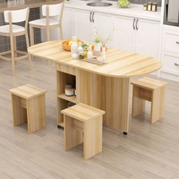 Table simple pliable en MDF table rectangulaire de salle à manger de taille escamotable de couleur d'épissure de meubles
