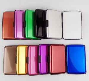 جراب للجيب مضاد للماء لحمل بطاقة الهوية للأعمال المهنية محفظة معدنية ملونة من الألومنيوم للرجال والنساء من نوع الأجهزة - Product Image 5