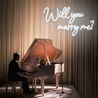 Panneau néon LED « Veux-tu m'épouser ? », idéal pour proposition de mariage, fête, décoration murale maison/bureau