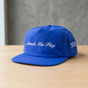 หมวกแก๊ปปักลาย Attack The Flag สีน้ำเงิน แบบ Snapback 5 แผง หมวกลำลอง Unisex หมวกเบสบอล Snapback 5 แผง ปีกแบน - Product Image 1