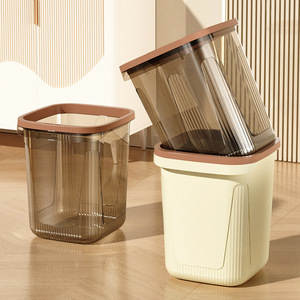 Poubelle de grande capacité pour dortoirs, cuisines et usage domestique ; style luxueux et haut de gamme ; poubelle de salon avec - Product Image 1