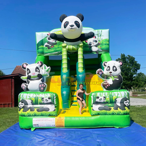 Tobogán inflable comercial con forma de panda para niños, castillo inflable para fiestas infantiles al aire libre. - Product Image 4