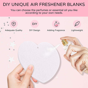 Feuilles vierges de désodorisant en feutre à sublimation DIY, parfumées, à évaporation naturelle, taille personnalisée pour la décoration intérieure de la voiture et de la maison - Product Image 4