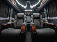 Kit de mise à niveau intérieur Diamond Rose Gold pour Vito V250 V300 W447 avec doubles écrans arrière, tables, sièges cannelés, lit 180°, TV de toit et équipement de surclassement