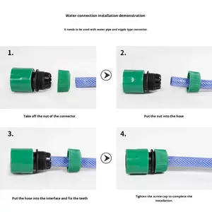 Connecteur d'eau <span class=keywords><strong>universel</strong></span> ABS vert à connexion rapide 1/2 pouce pour <span class=keywords><strong>tuyau</strong></span> d'<span class=keywords><strong>arrosage</strong></span>, lavage de voiture, jardinage, irrigation et <span class=keywords><strong>arrosage</strong></span> - Product Image 4