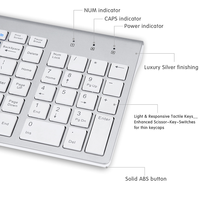Clavier et souris sans fil ultra-mince 2.4 GHz personnalisés Ensemble clavier et souris sans fil USB Taille réelle pour ordinateur PC