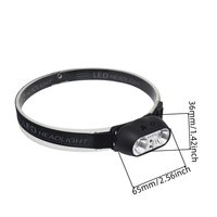 Linterna Frontal Recargable de 3 LED con Iones de Litio, Súper Brillante, Haz de Luz Ajustable, Sensor de Movimiento Manos Libres, para Camping, Senderismo, Correr, Pesca