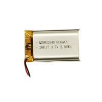 Batterie Polymber QS802540 3.7v 4.2v 800mAh 3.7v pour appareil photo, navigateur GPS