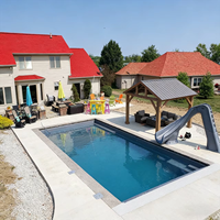 Conteneur de piscine en fibre de verre à longue durée de vie, rectangulaire, de qualité supérieure, pour jardin, enterré, étanche