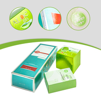 Boîte de soin cosmétique haut de gamme en papier argenté pliable avec impression de logo et laminage brillant