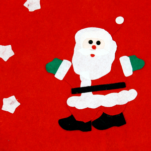 Jupe de sapin de Noël imprimée de 31,5 pouces en feutre non tissé brodé, ronde, réutilisable, écologique, pour décorations d'usine - Product Image 4